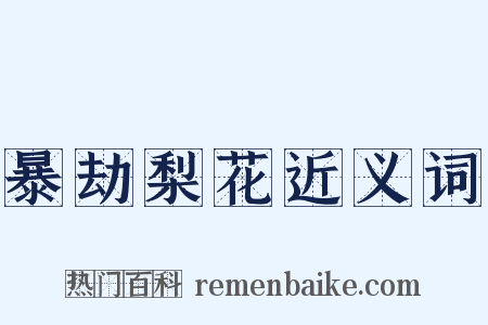 暴劫梨花近义词是什么意思的图片
